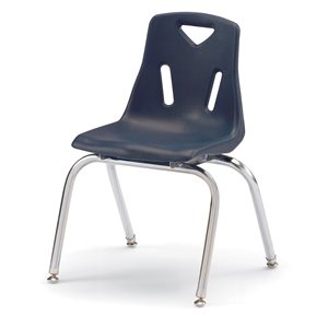 16" Navy Chair w / Chrome-plated legs ~EACH