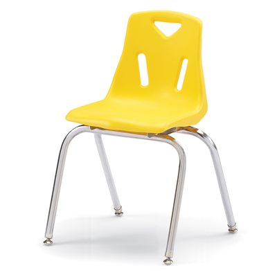 18" YELLOW Chair w / Chrome-plated legs ~EACH