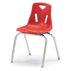 18" RED Chair w / Chrome-plated legs ~EACH