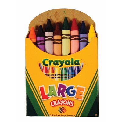 Crayola Lge Size Crayons ~BOX 8
