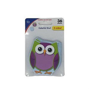 Mini Accents Colorful Owls ~PKG 36