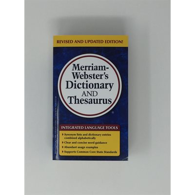 Merriam-Webster Dict & Thesaurus ISBN: 9780877798637 