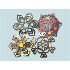 Snowflake Stained Glass Frames ~PKG 24