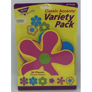 Classic Accents Flower Power Assorted ~PKG 36