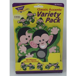 Classic Accents Monkeys Assorted ~PKG 48