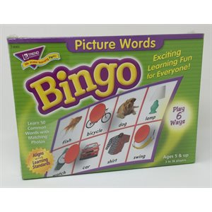 Bingo Game Picture Words