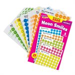 Stickers Neon Smiles Assorted ~PKG 2500