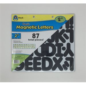 Magnetic 2" Letters Classic Black ~PKG 87