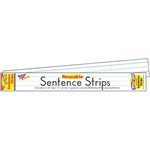 Wipe-Off WHITE Sentence Strips 3" X 24" ~PKG 30