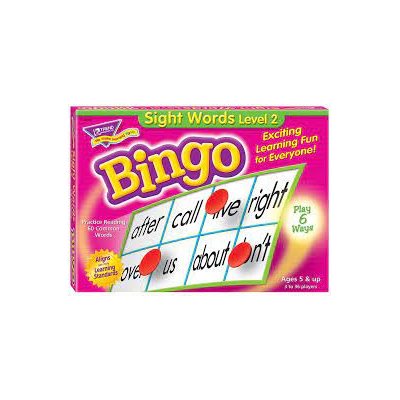 Bingo Game Sight Words 